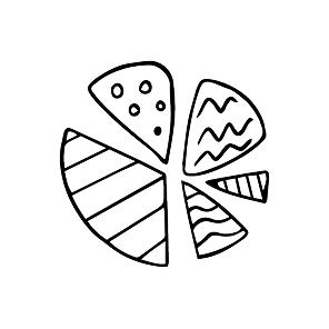 Pizza portions doodle